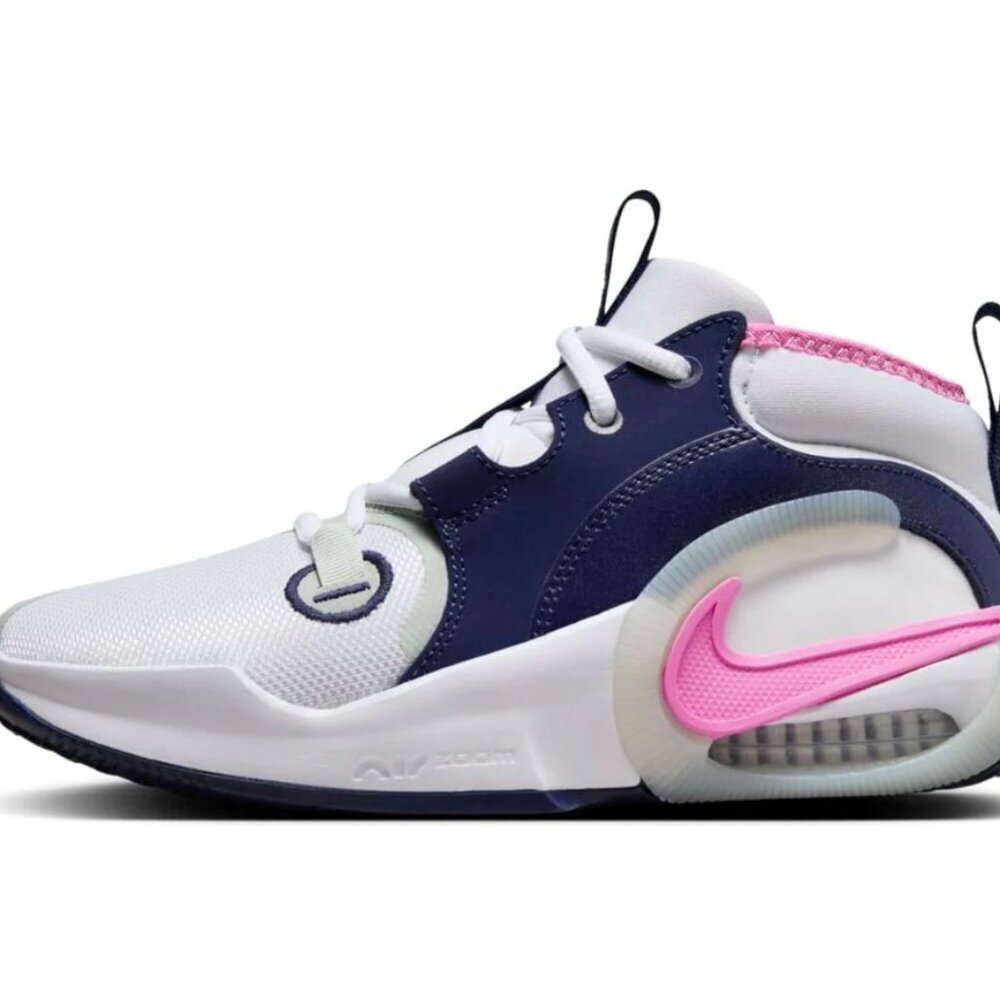 Nike Air Zoom Crossover 2 Kids Basketball Shoes Size 2Y White Navy Pink - Picture 9 of 10